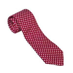 NEW Vineyard Vines Men's 100% Silk Football Tie Red & White NWT